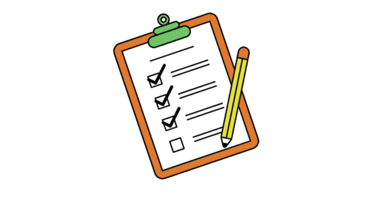 Illustration of a checklist, representing localization planning